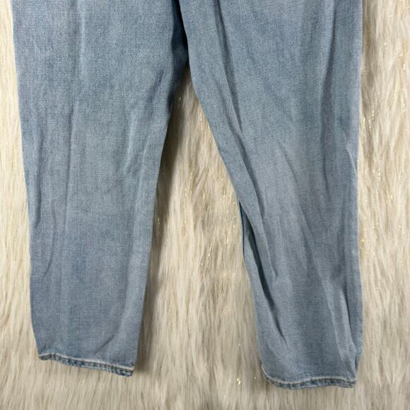 Old Navy Girls High Rise Slouchy Straight Jeans Distressed 100% Cotton Light 12 - Picture 6 of 10